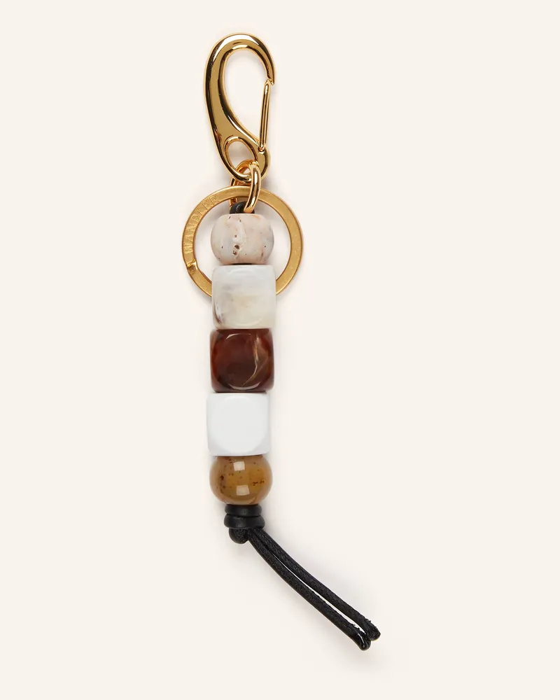 WANDLER Taschenanhänger mit Schmuckperlen Gold