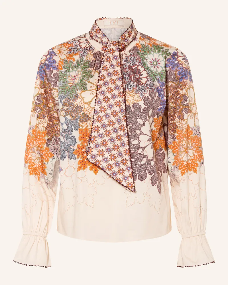 IVI Collection Blusenshirt Mit Abnehmbarer Schluppe weiss Creme