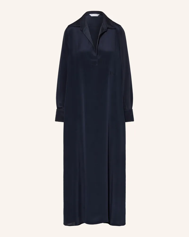 Max Mara Seidenkleid Gambero blau Dunkelblau