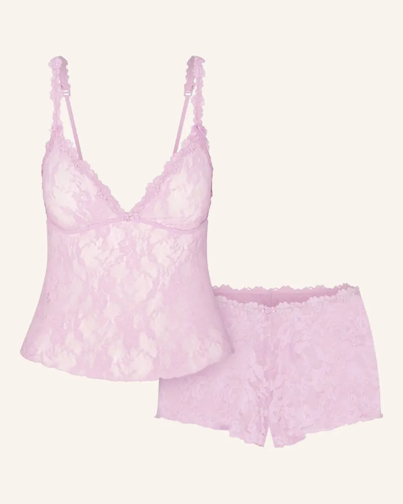 SKIMS Lounge Set Stretch Lace pink Baby