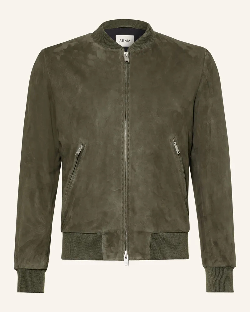 Arma Lederblouson Didier gruen Dunkelgrün
