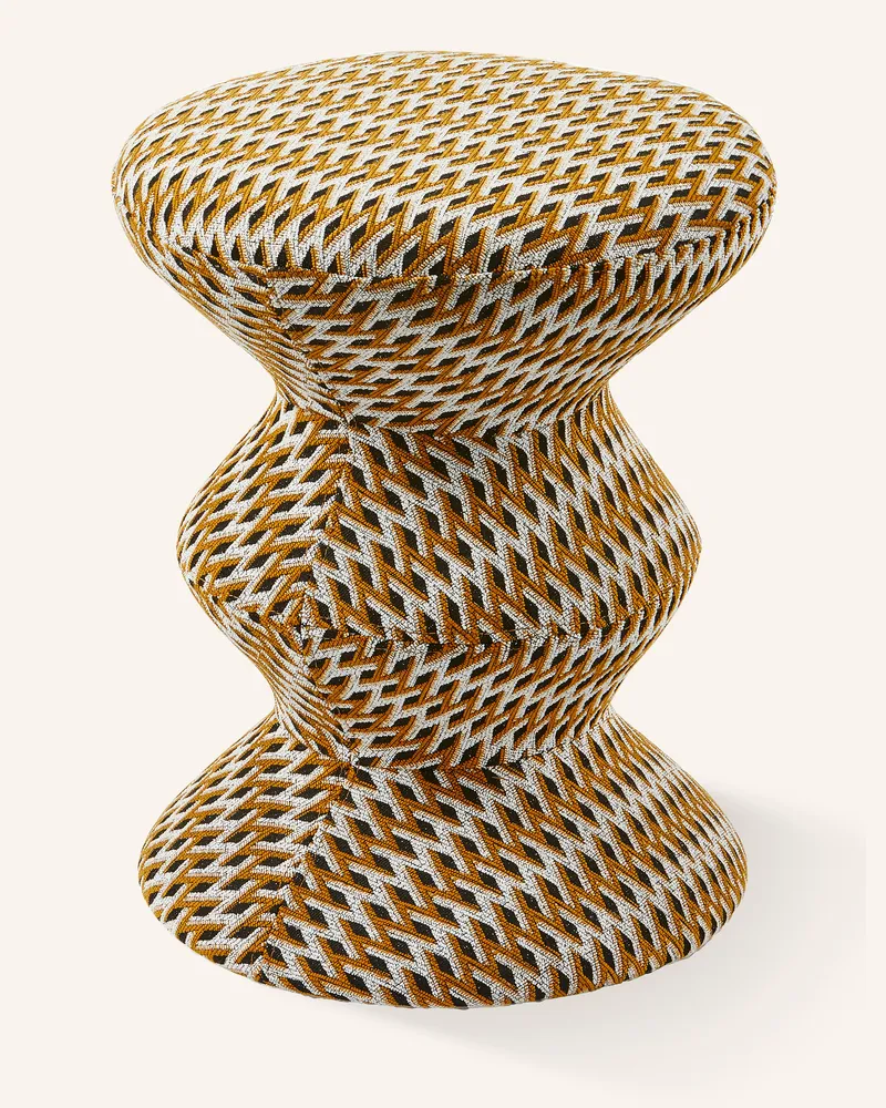 POLSPOTTEN Hocker ZIG ZAG Cognac