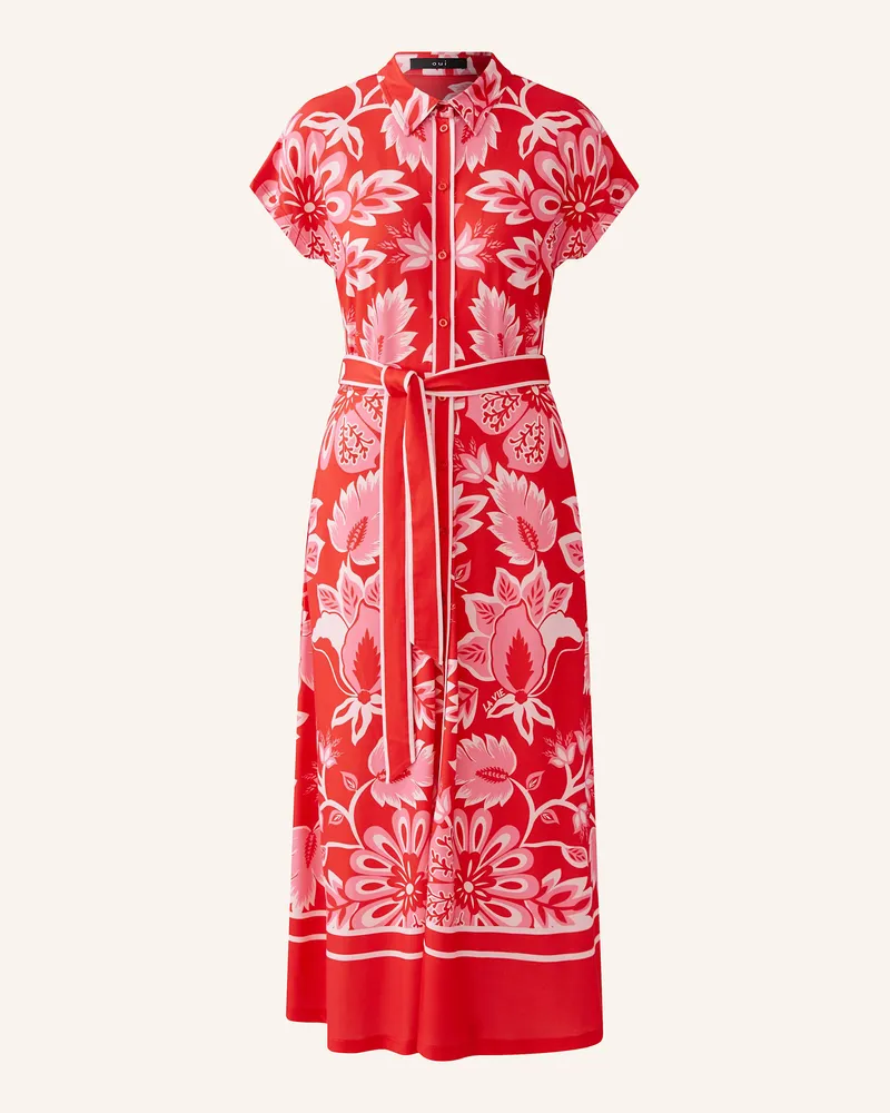 Oui  Hemdblusenkleid Rot