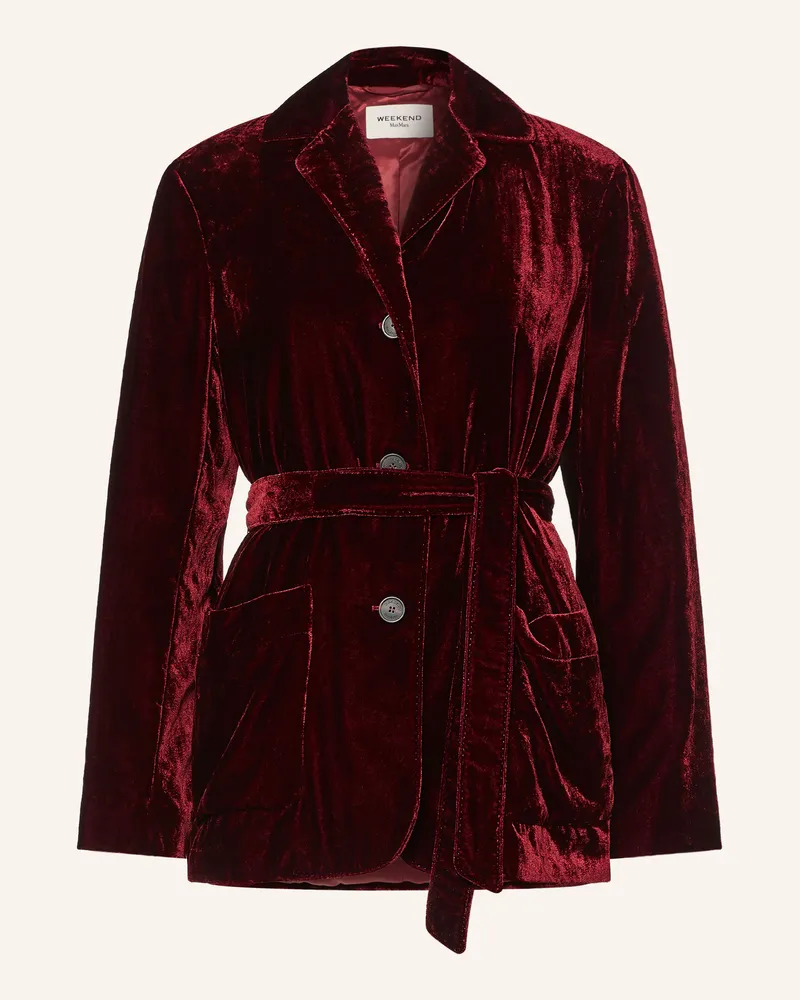Max Mara Samtblazer Recente rot Dunkelrot