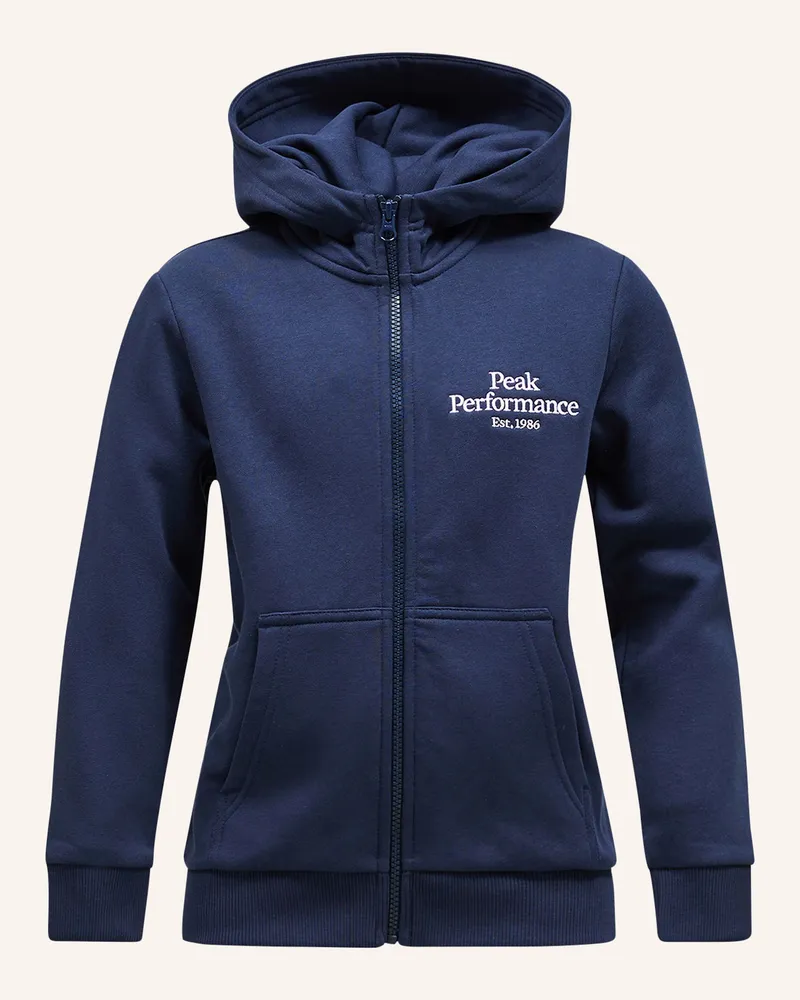 Peak Performance Jr Original Zip Hood Kapuzensweatshirtjacke blau Dunkelblau