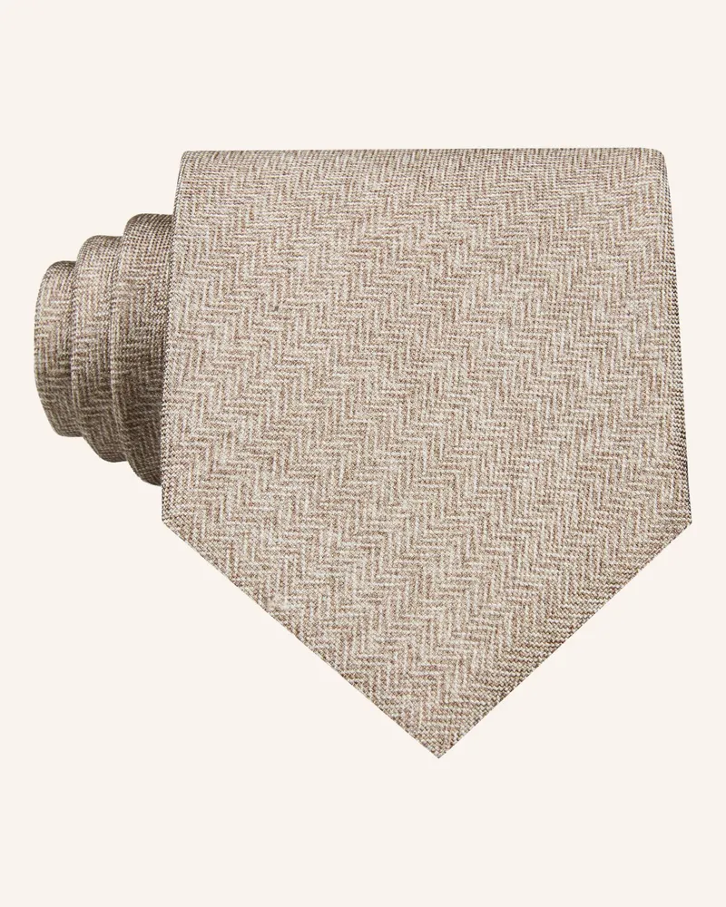 Profuomo Krawatte beige Hellbraun
