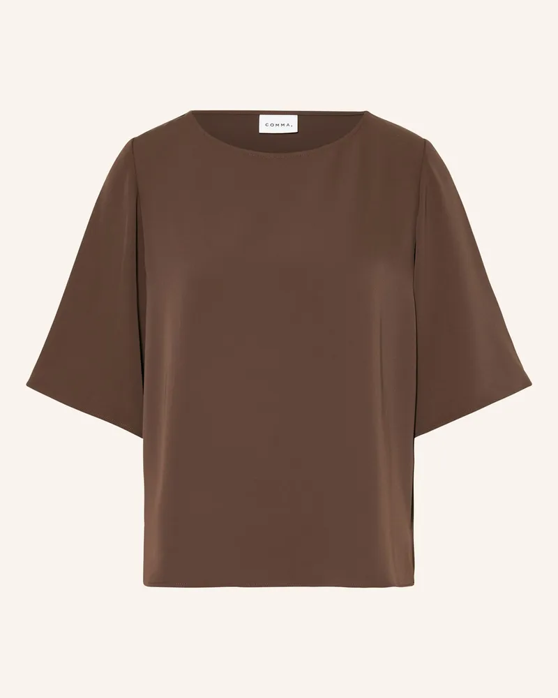 COMMA Blusenshirt Dunkelbraun