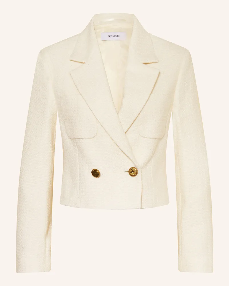 Reiss Tweed-Blazer Mia weiss Ecru