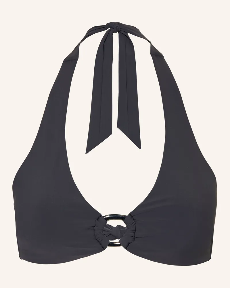 JETS Australia Neckholder-Bikini-Top Jetset grau Dunkelbraun