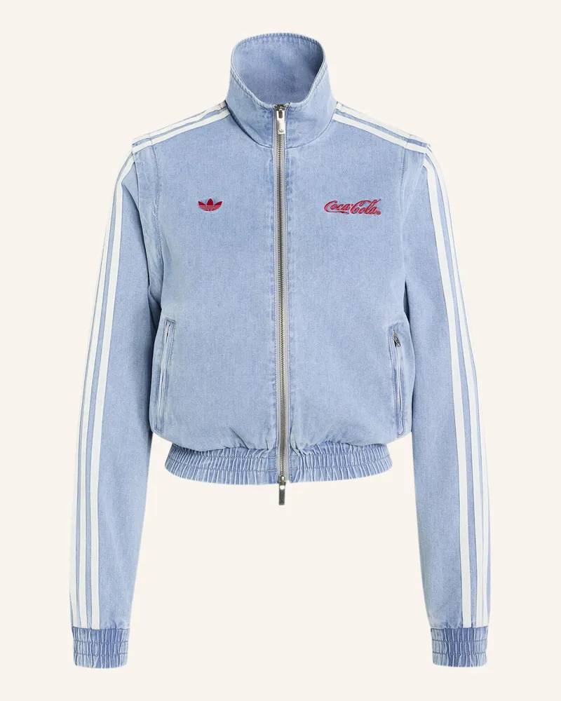 adidas Adidas X Coca-Cola Firebird Reg Denim Track Top weiss Blau