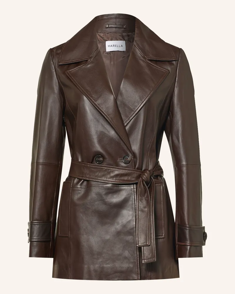MARELLA Lederjacke Ragni braun Dunkelbraun
