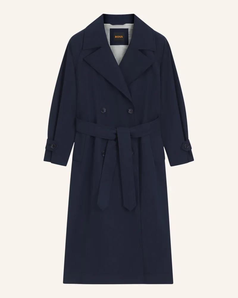 HUGO BOSS Klassischer Mantel C_CAMINA Oversize Fit Dunkelblau