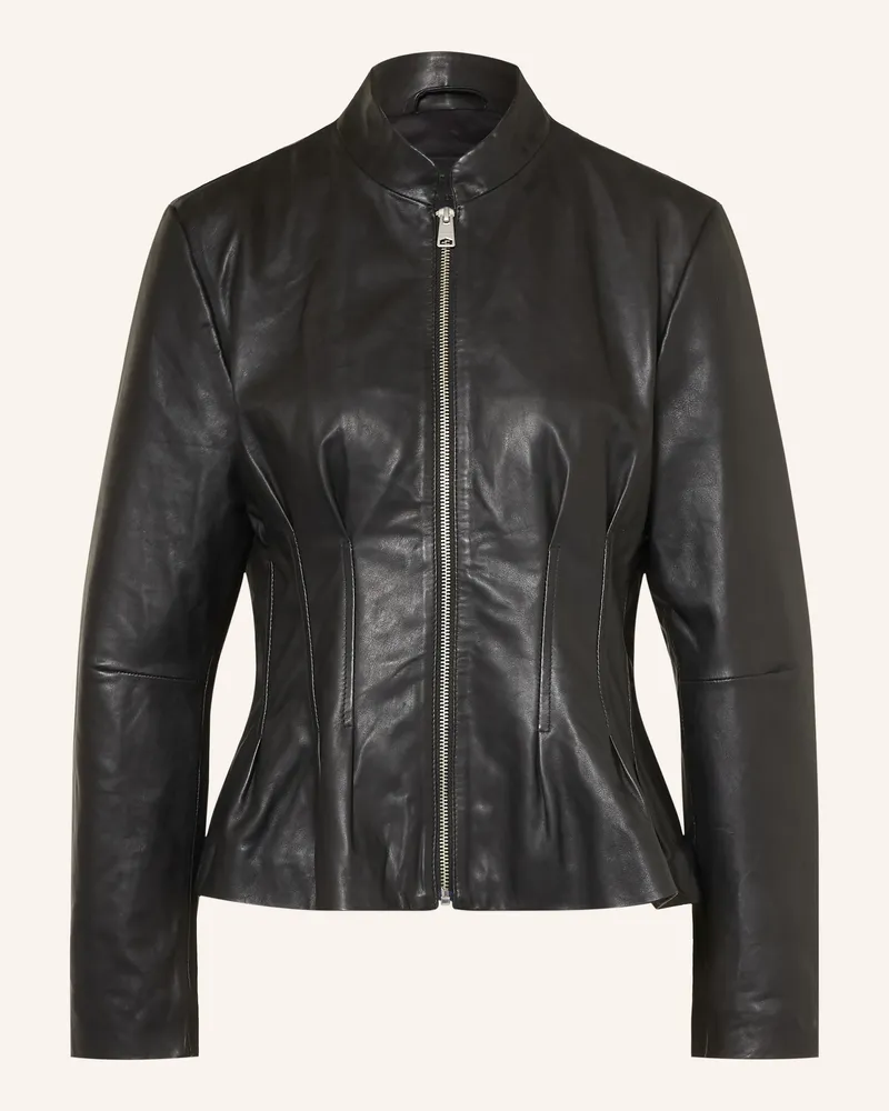 AllSaints Lederjacke Clo schwarz Schwarz