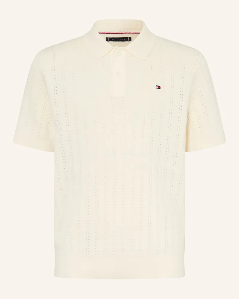 Tommy Hilfiger Strick-Poloshirt Ecru