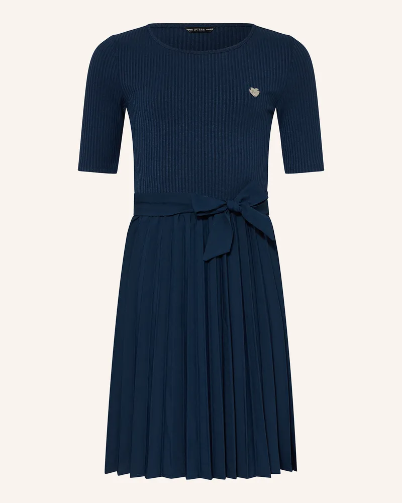 Guess Kleid im Materialmix Dunkelblau