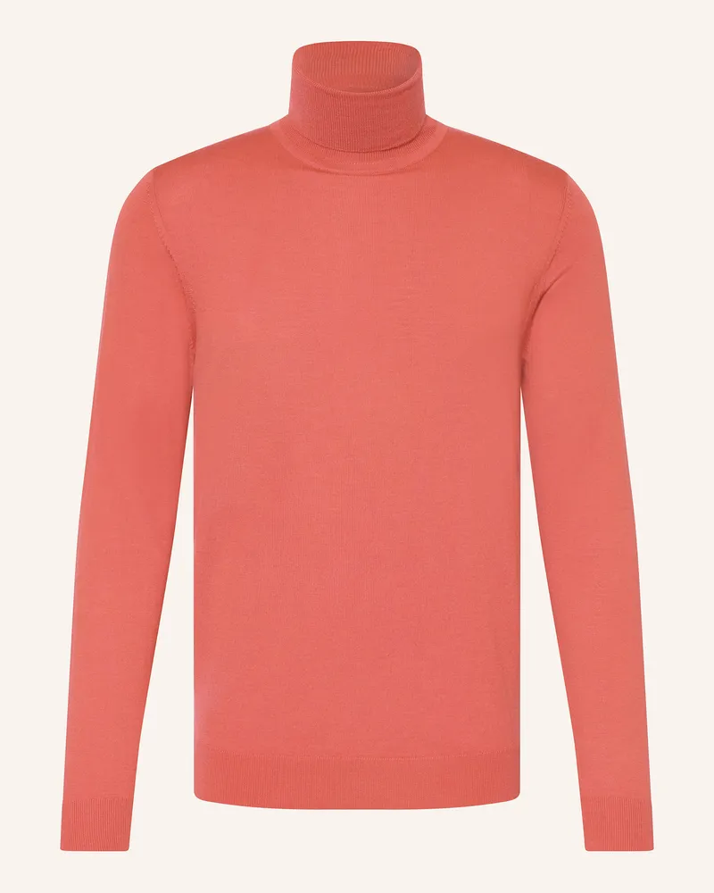 paul Rollkragenpullover Aus Merinowolle orange Lachs