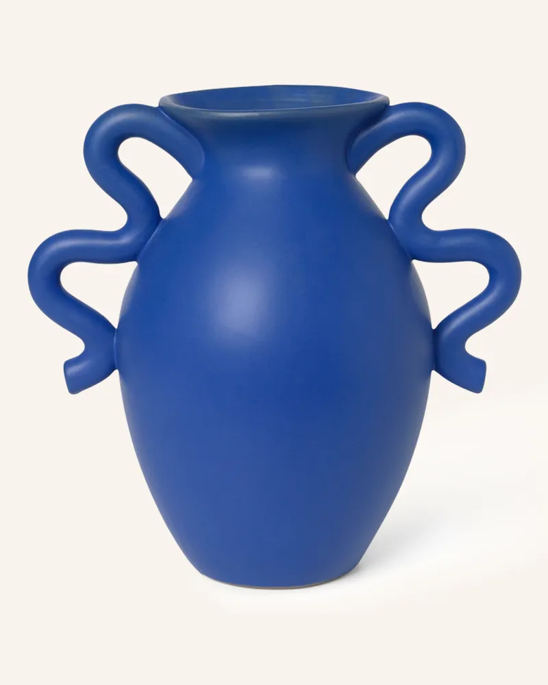 ferm LIVING Vase Verso blau Blau