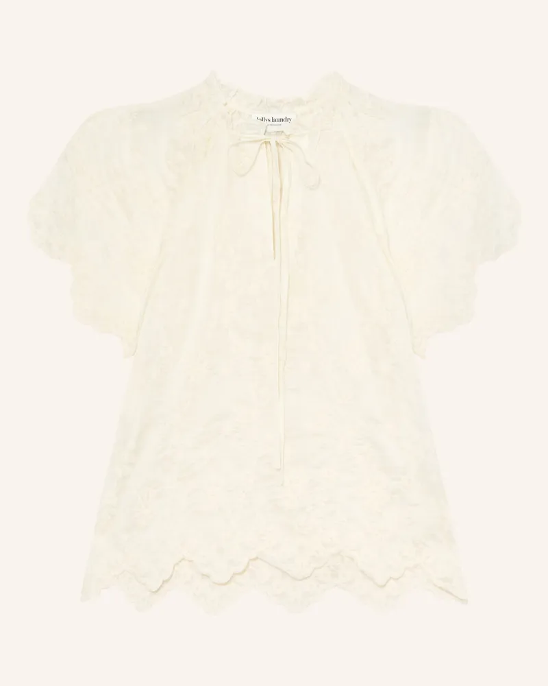 Lollys Laundry Blusenshirt Kalill Mit Rüschen beige Creme