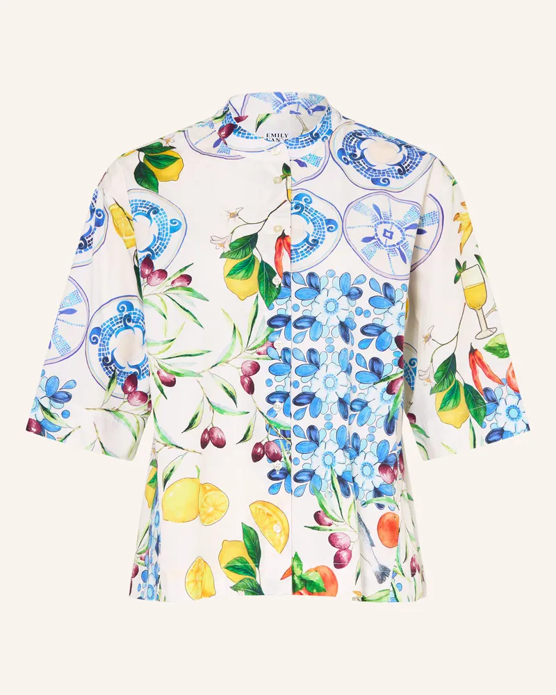 Emily van den Bergh Bluse mit 3/4-Arm Weiss