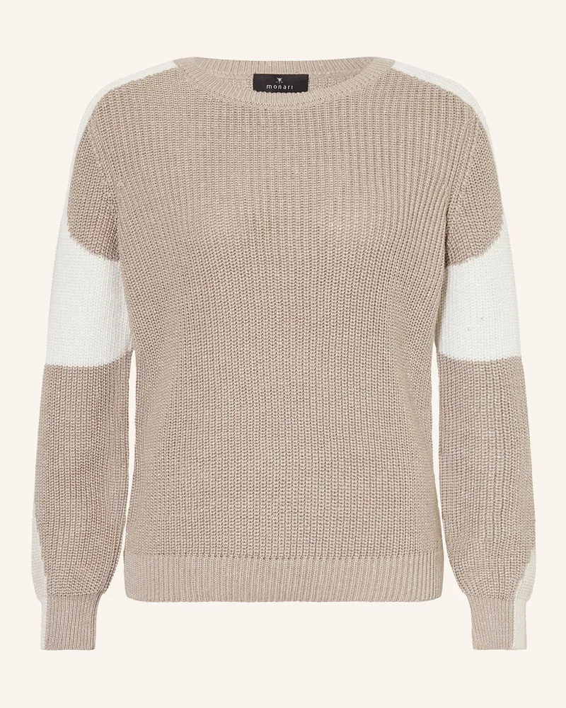 monari Pullover mit Glitzergarn Grau