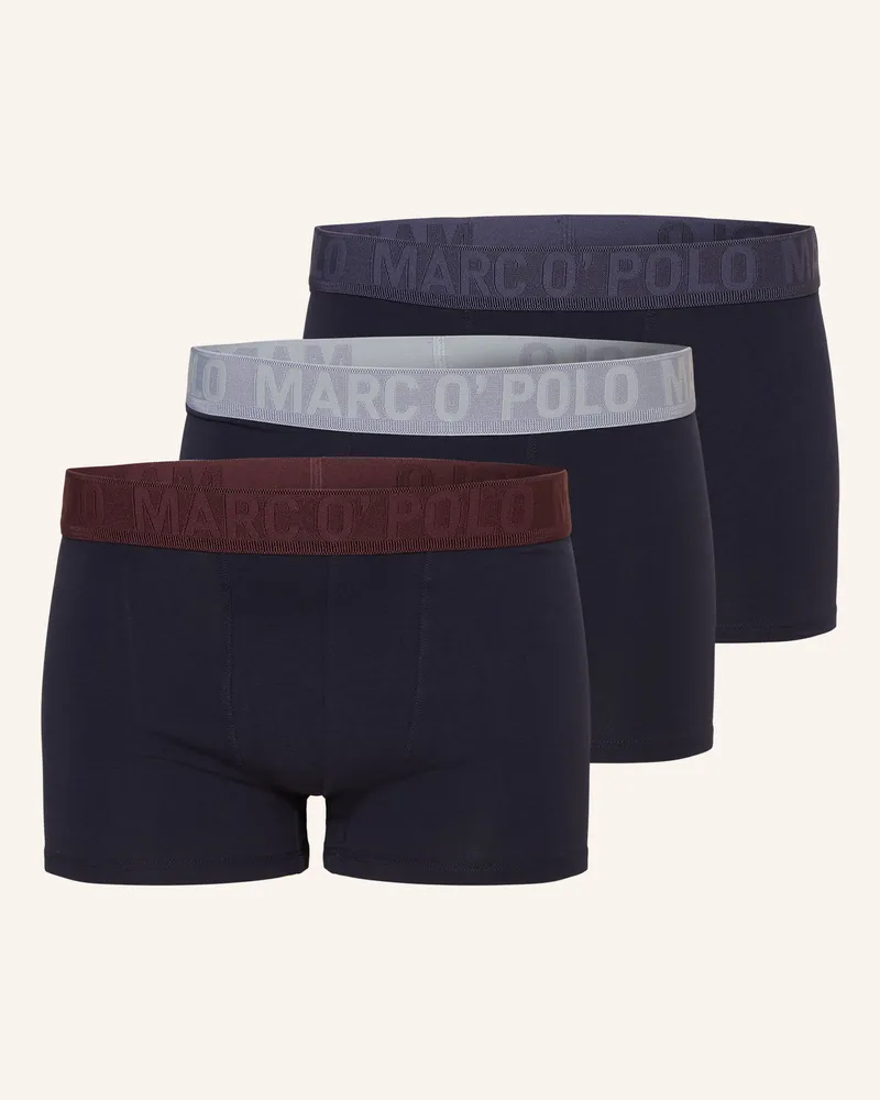 Marc O'Polo 3er-Pack Boxershorts blau Dunkelblau