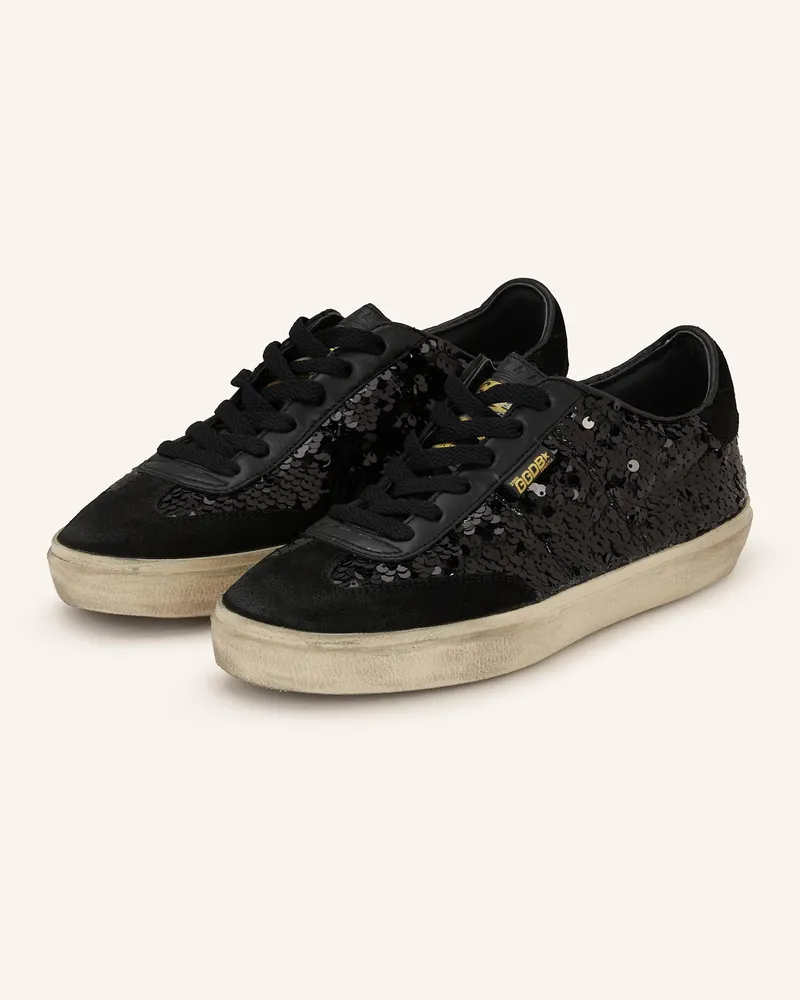 Golden Goose Sneaker Soul Star Mit Pailletten schwarz Schwarz