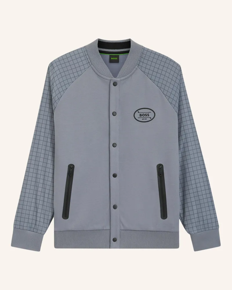 HUGO BOSS Sweatshirt FZ BOMBER GL Regular Fit Dunkelgrau