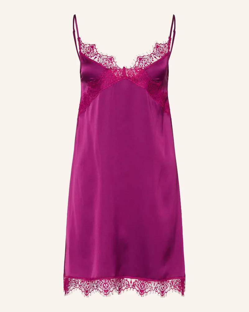 Simone Pérèle Negligé Satin Secrets Aus Satin rot Dunkellila