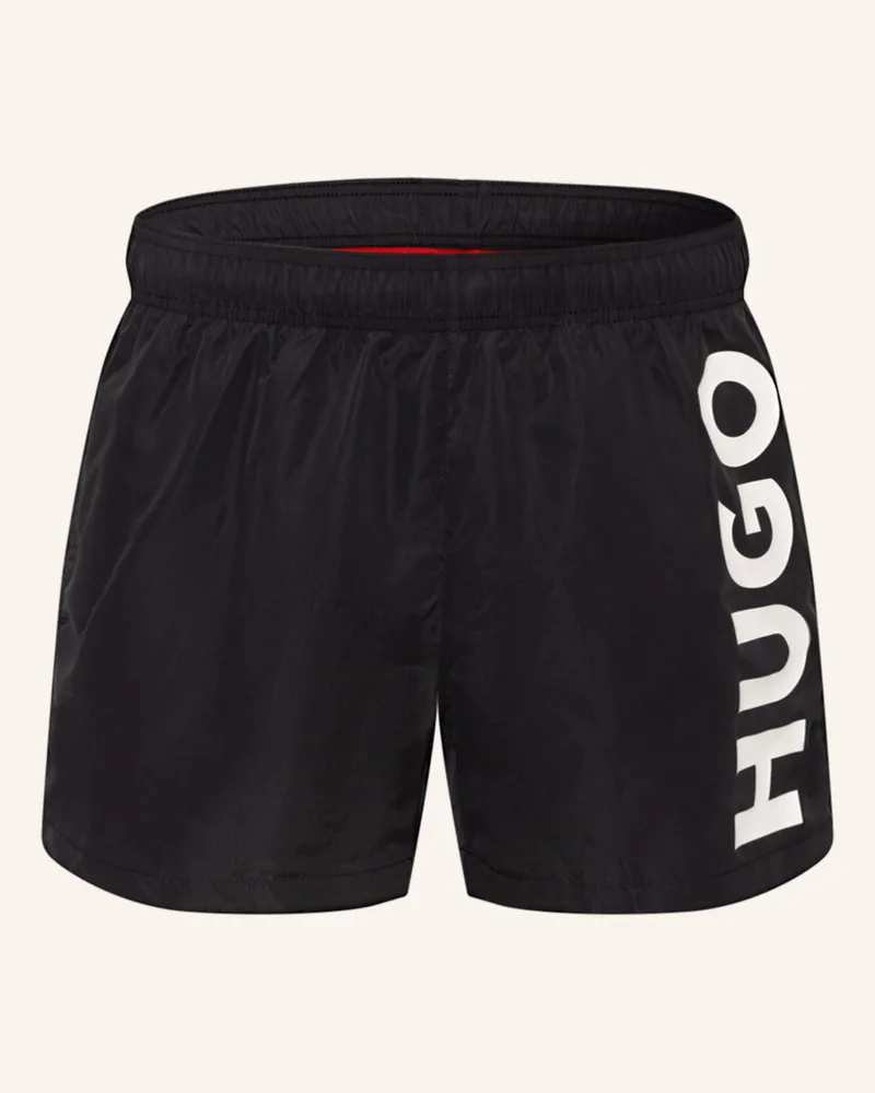 HUGO BOSS Badeshorts Abas schwarz Schwarz