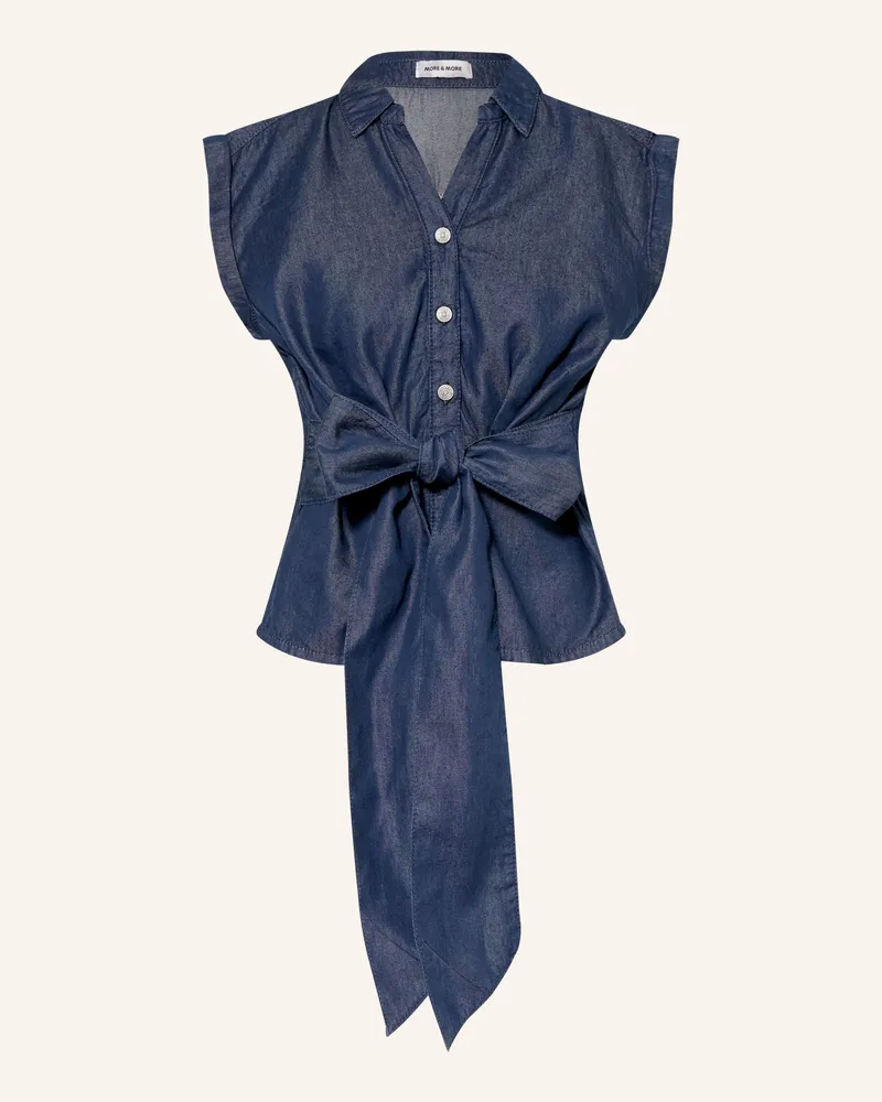 More & More Jeansbluse blau Dunkelblau