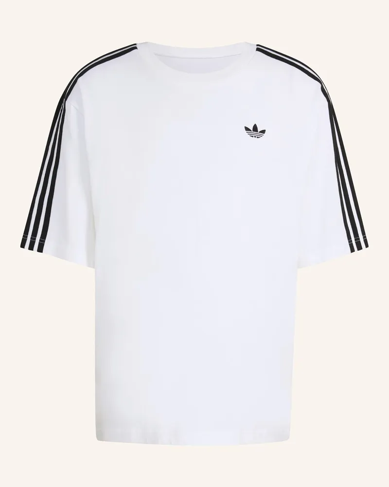 adidas Oversized-Shirt 3-Streifen weiss Weiss