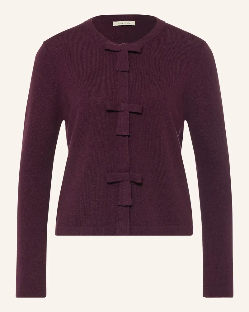 lilienfels Strickjacke Mit Caschmere lila Dunkellila