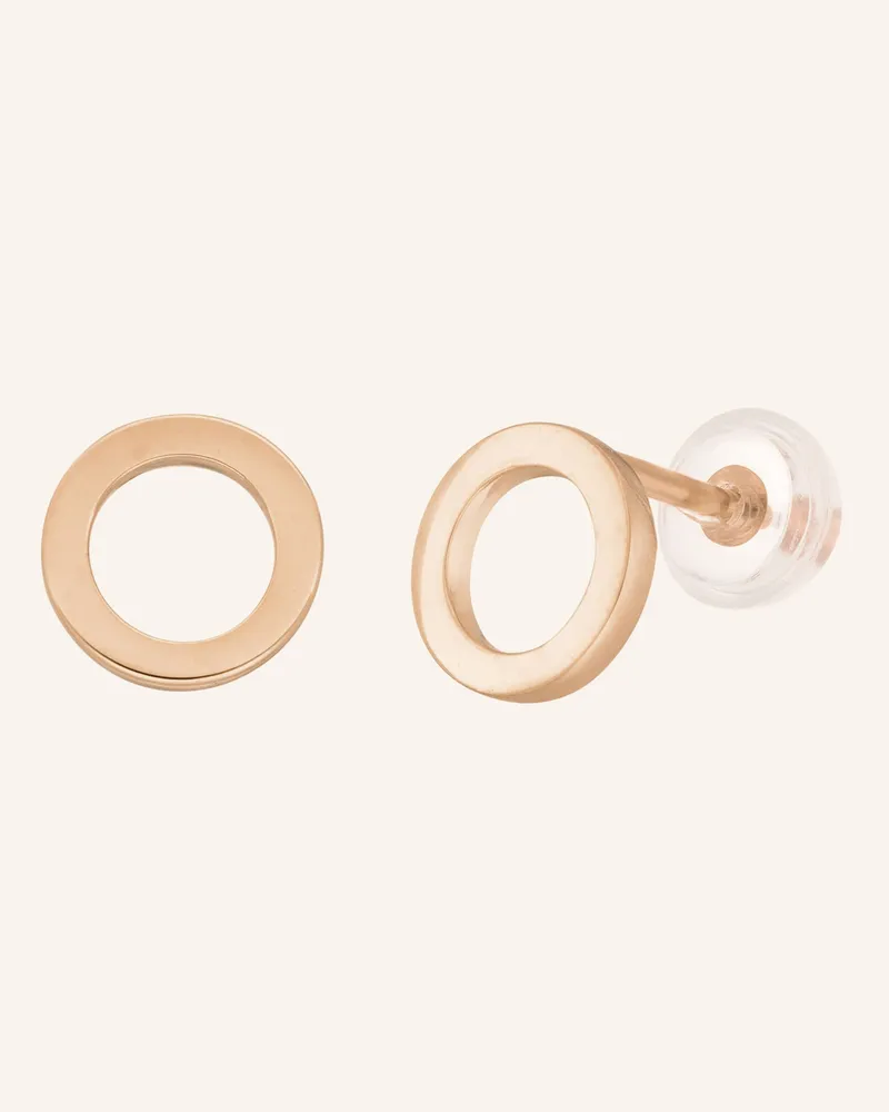 Leaf Ohrstecker Circle Aus 14 Karat Rosegold rosegold Roségold