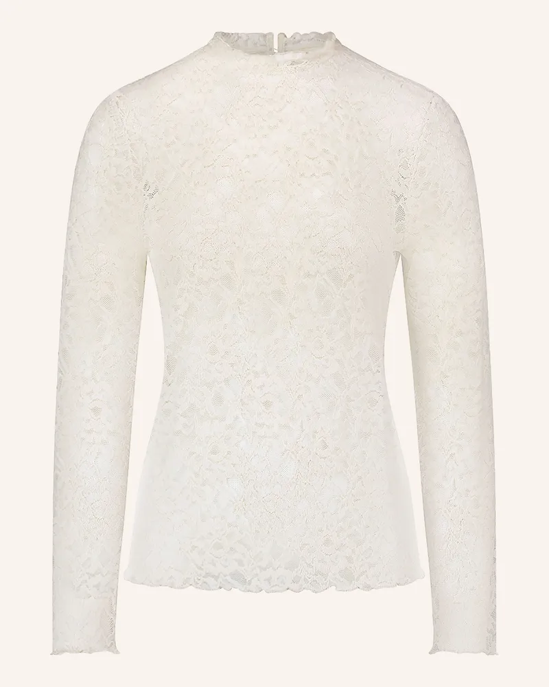 Cartoon Longsleeve Aus Spitze beige Ecru