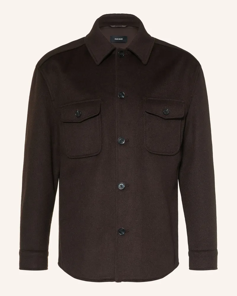 Reiss Overshirt Liam braun Dunkelbraun