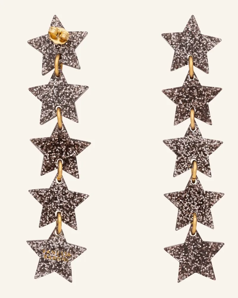 Vanessa Baroni Ohrhänger FIVE STAR EARRING GLITTER by GLAMBOU Gold