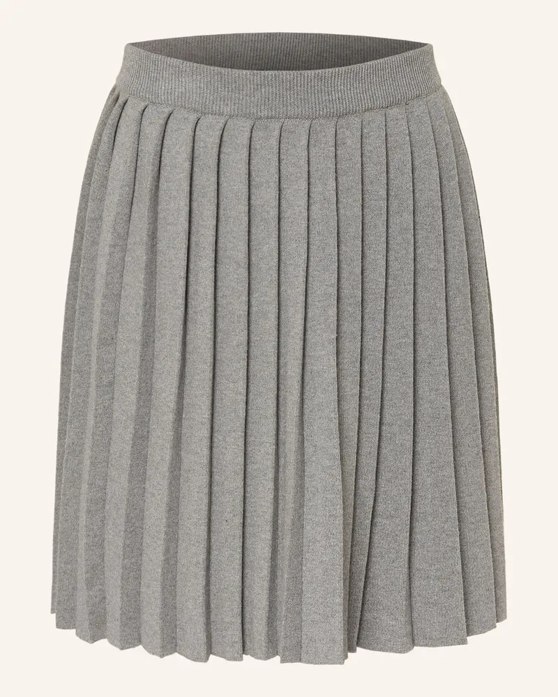Riani Strickrock Mit Plissees grau Grau