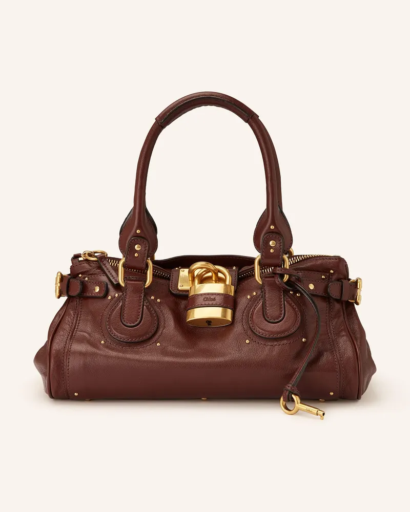 Chloé Schultertasche Paddington braun Crafty
