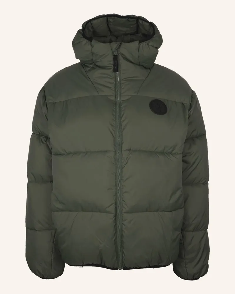 Carlo Colucci Wattierte Jacke Mit Austauschbarem Badge Furnari gruen Oliv