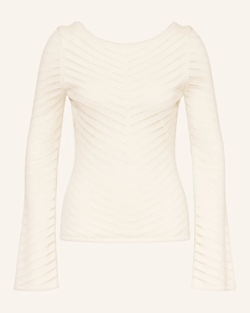 HUGO BOSS Pullover Falonina weiss Ecru