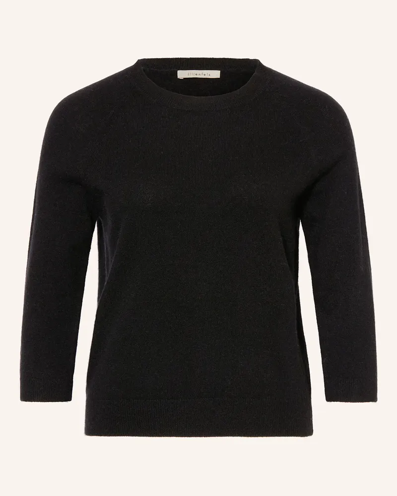 lilienfels Cashmere-Pullover mit 3/4-Arm Schwarz