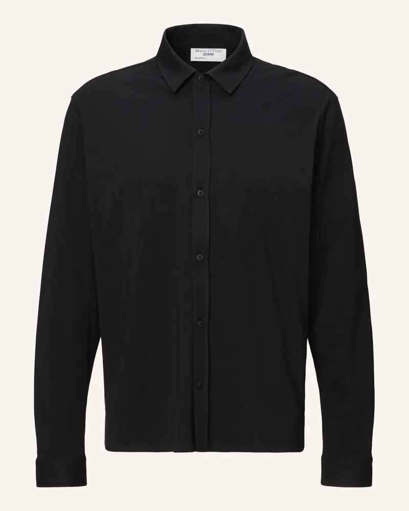 Marc O'Polo Jerseyhemd Schwarz