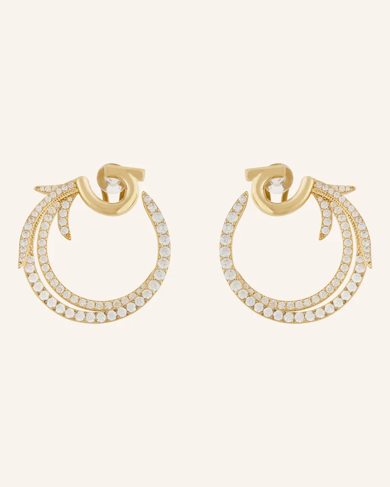 Ferragamo Ohrclips Piuma gold Gold