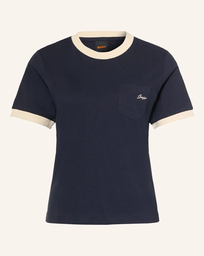 HUGO BOSS T-Shirt Ezoe blau Dunkelblau