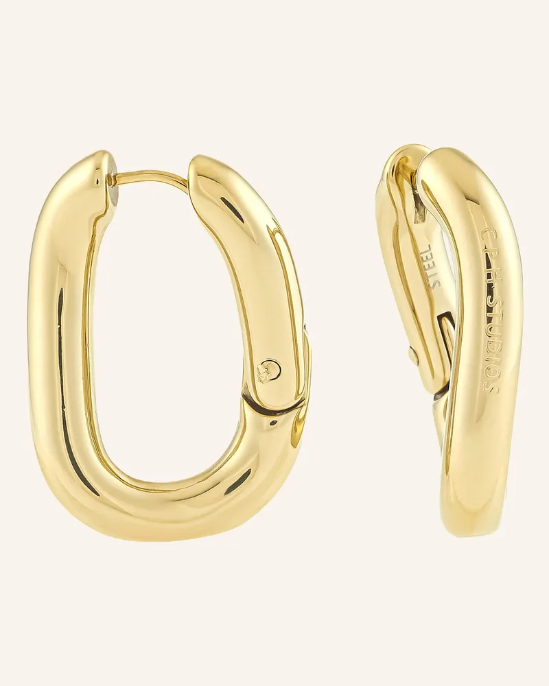 Copenhagen Creolen  aus  Edelstahl Gold