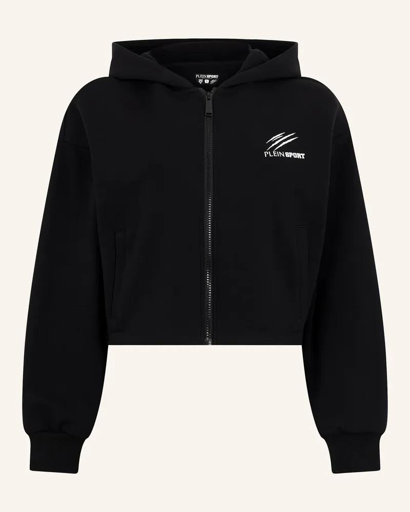 Philipp Plein Plein Sport Zip Hoodie Icon Scratch schwarz Schwarz
