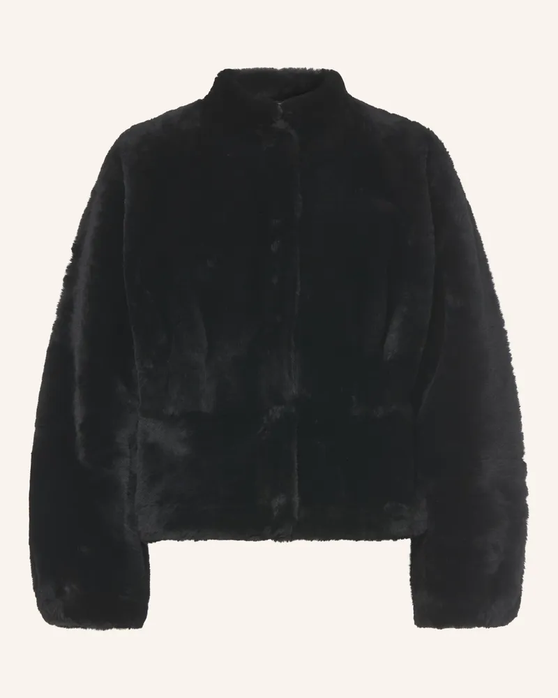 SEM PER LEI Lederjacke Zum Wenden schwarz Schwarz