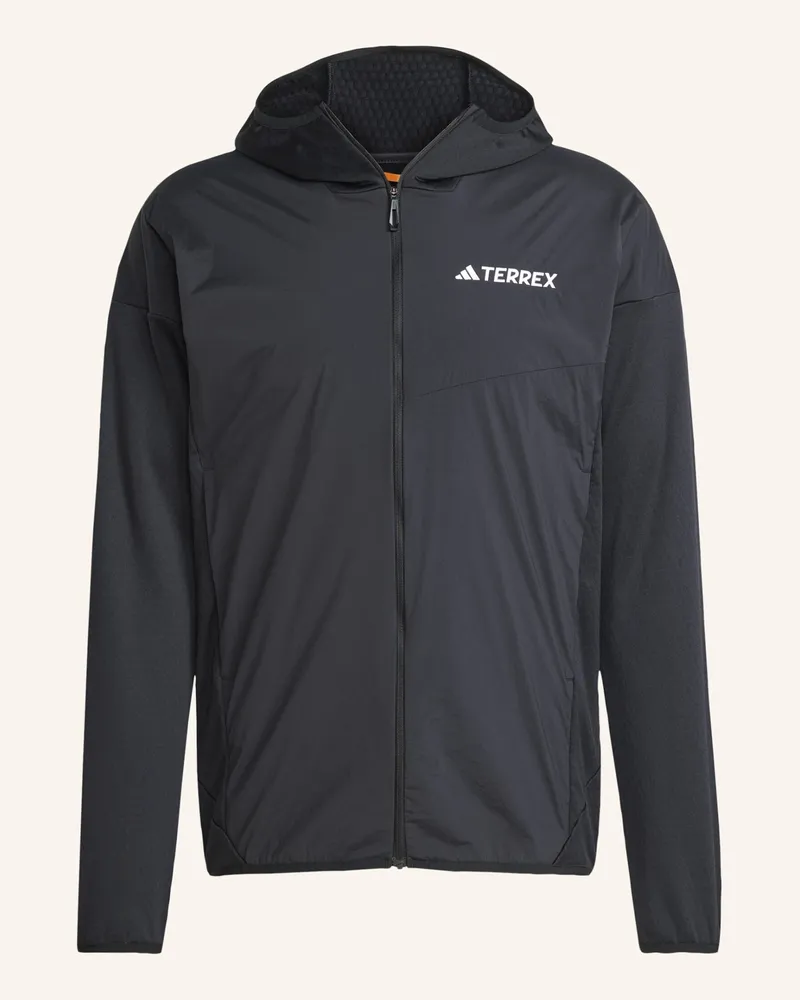 adidas Terrex Xperior Climawarm+ Wind Light Fleece Kapuzenjacke schwarz Schwarz