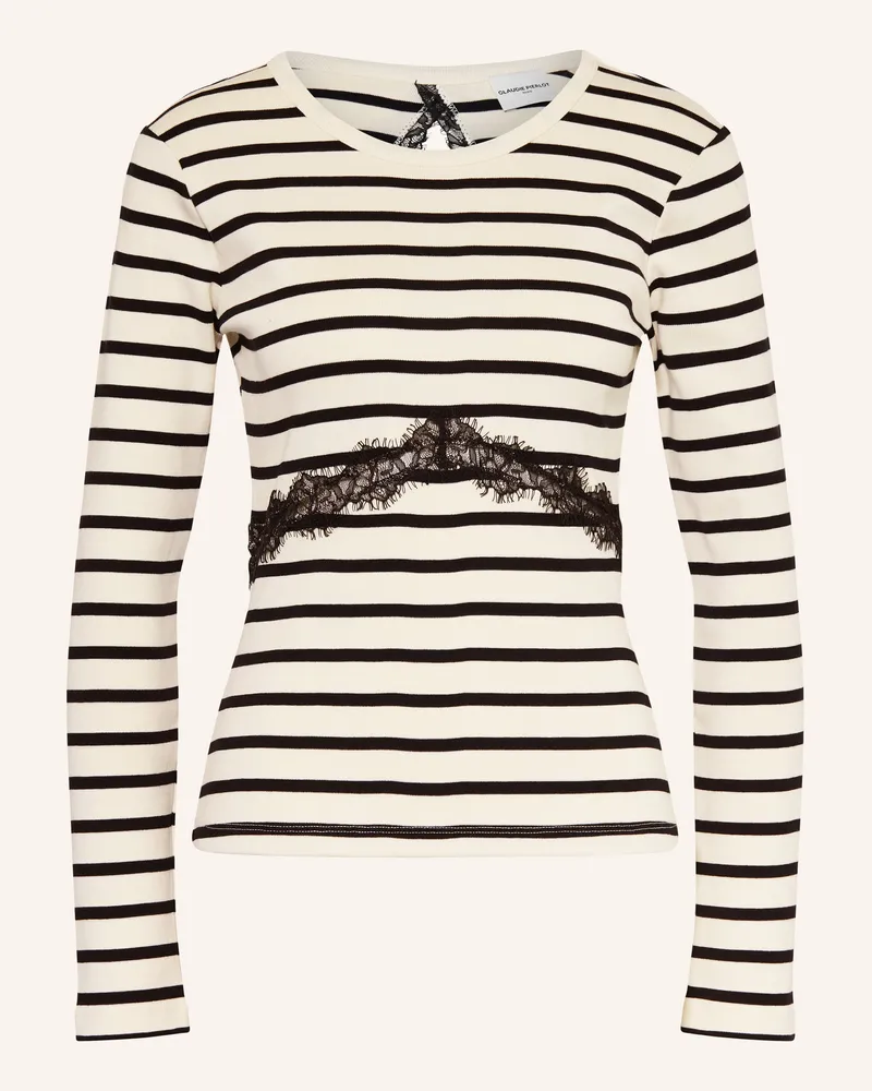 Claudie Pierlot Longsleeve Mit Spitze Und Cut-Out weiss Weiss