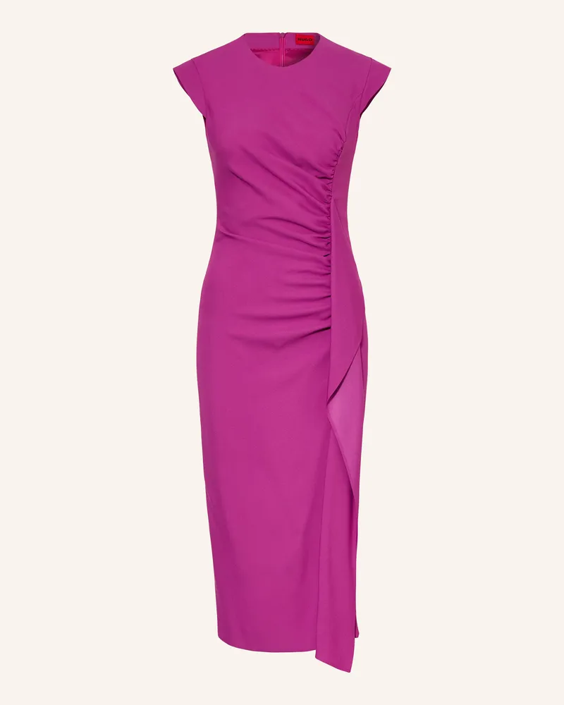 HUGO BOSS Etuikleid Koleni Mit Volants pink Fuchsia